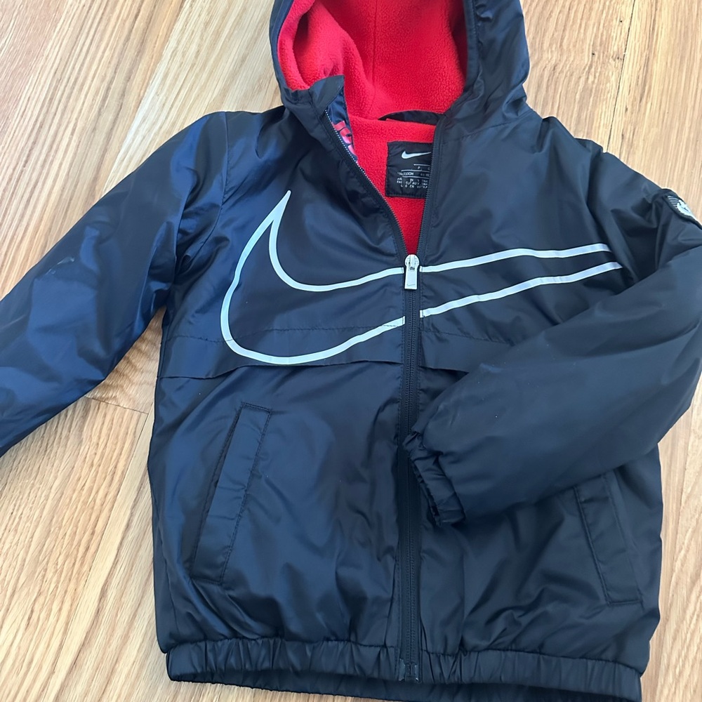 Nike Kids Black Jacket with Red Lining